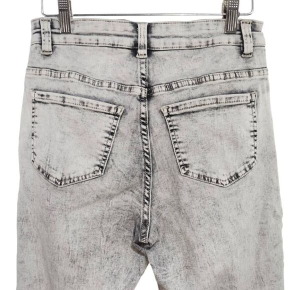 Universal Standard Seine Gray Acid Wash Stretch Skinny Ankle Crop Jeans Sz 4 - Picture 4 of 6